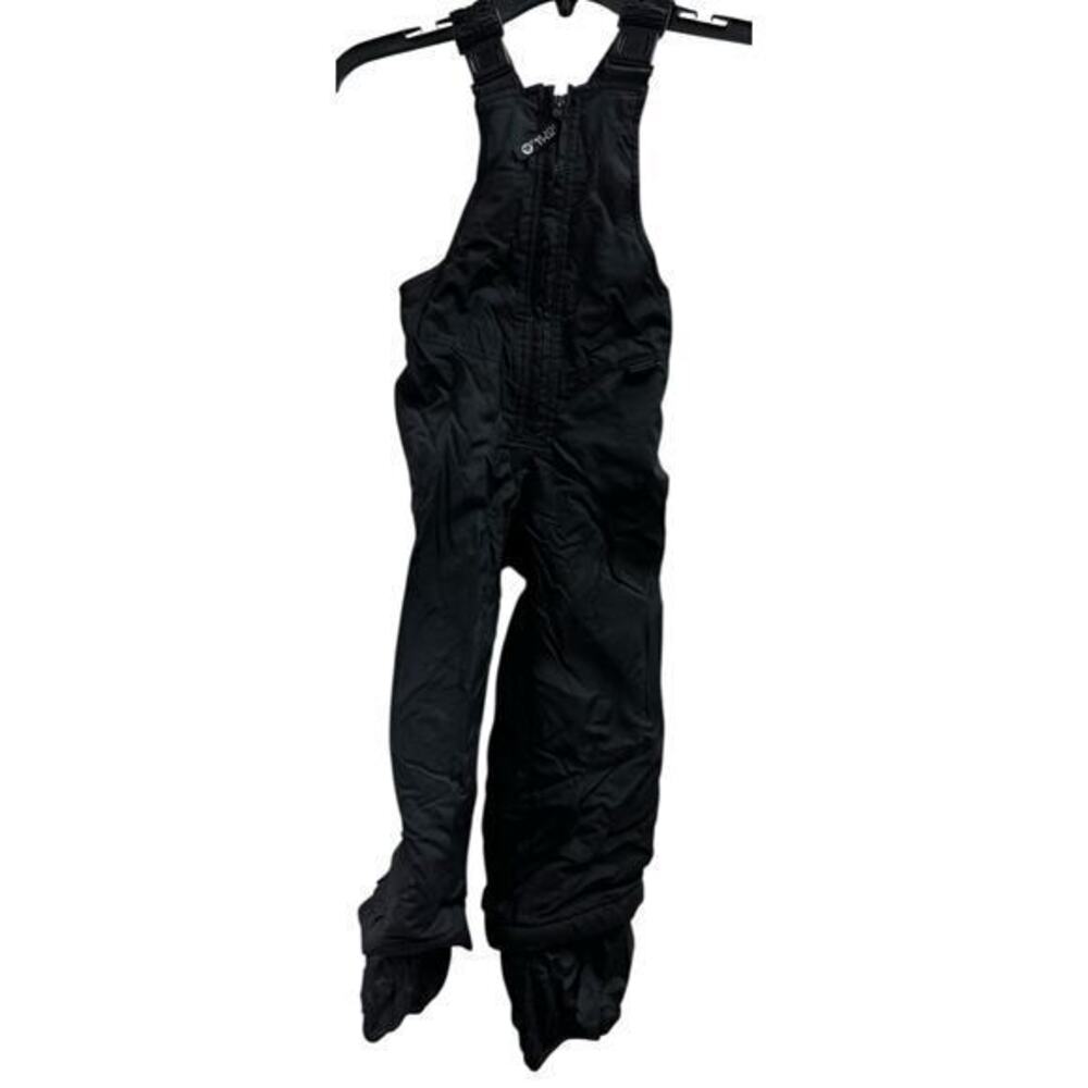 TOMA Black kids Bib overall ski snow pants winter stretch adjustable straps sz 5